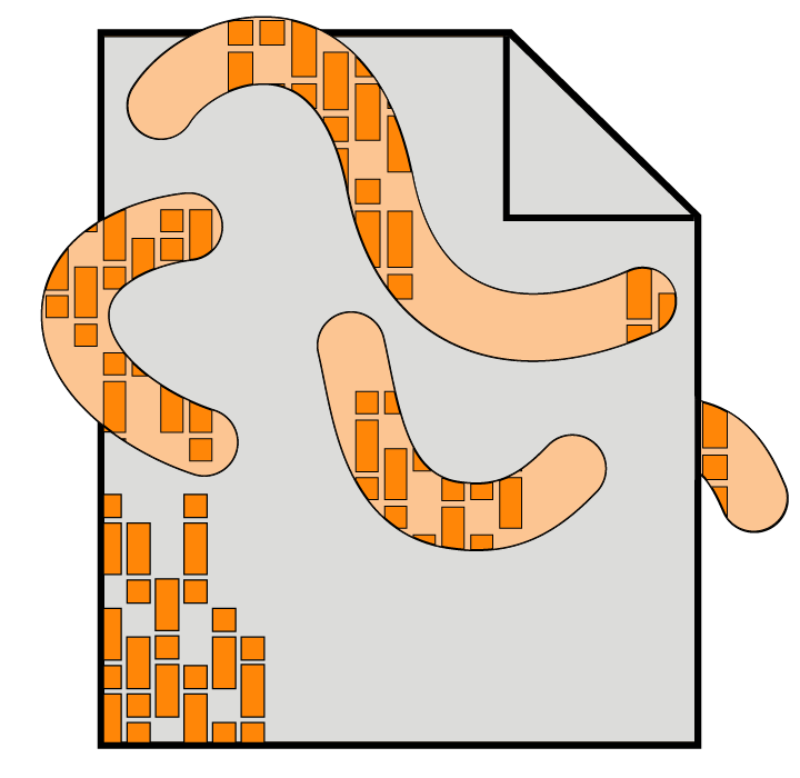 Illustration of a virus crawling over a file